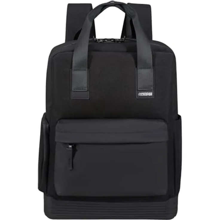 American Tourister Soulpack Laptoprucksack 15 Zoll, 39 cm, 17 L, aus recyceltem PET, Schwarz