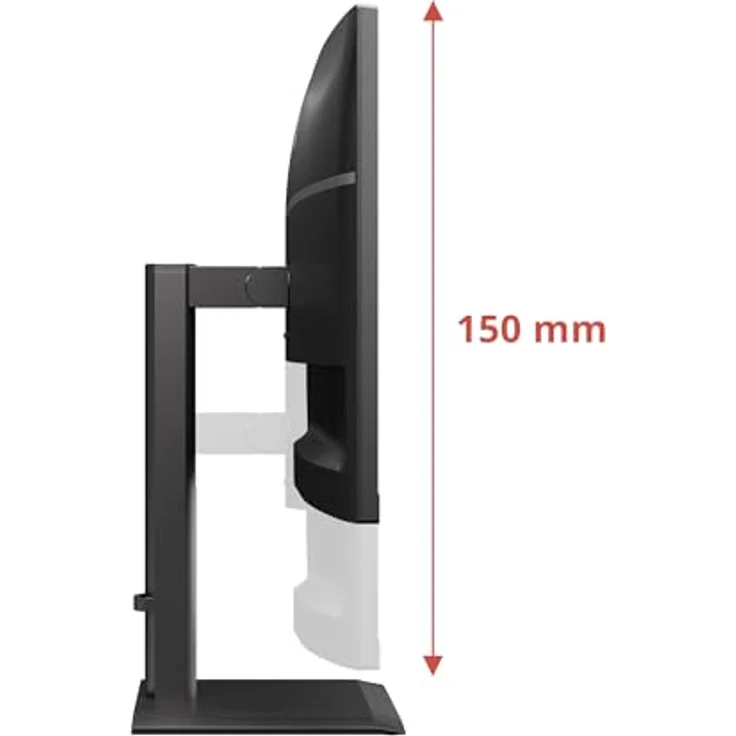 AOC U27E4CV, 27 Zoll UHD-Monitor mit IPS-Panel, 60 Hz, 4 ms GtG, Adaptive Sync, HDR Ready, Höhenverstellung, Lautsprecher, Schwarz – Bild 5