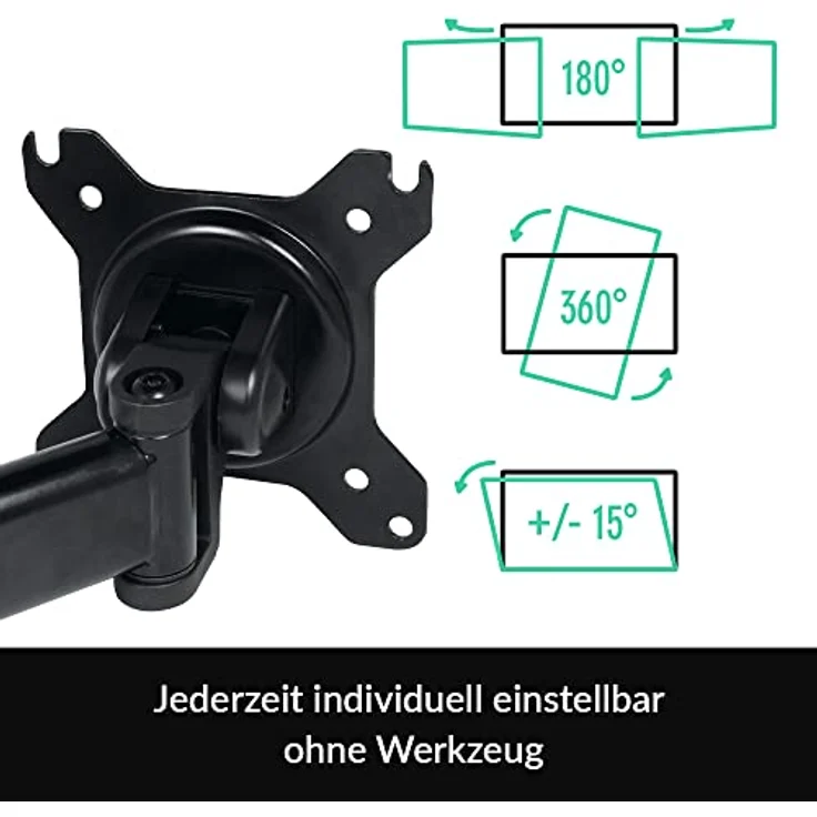 ARCTIC Z2 Basic - Dual-Monitorarm mit Tischhalterung, Flexible Monitorhalterung, Bildschirmhalterung für Schreibtisch, schwenkbar, höhenverstellbar, bis zu 32''-25'' Ultrawide – Bild 3