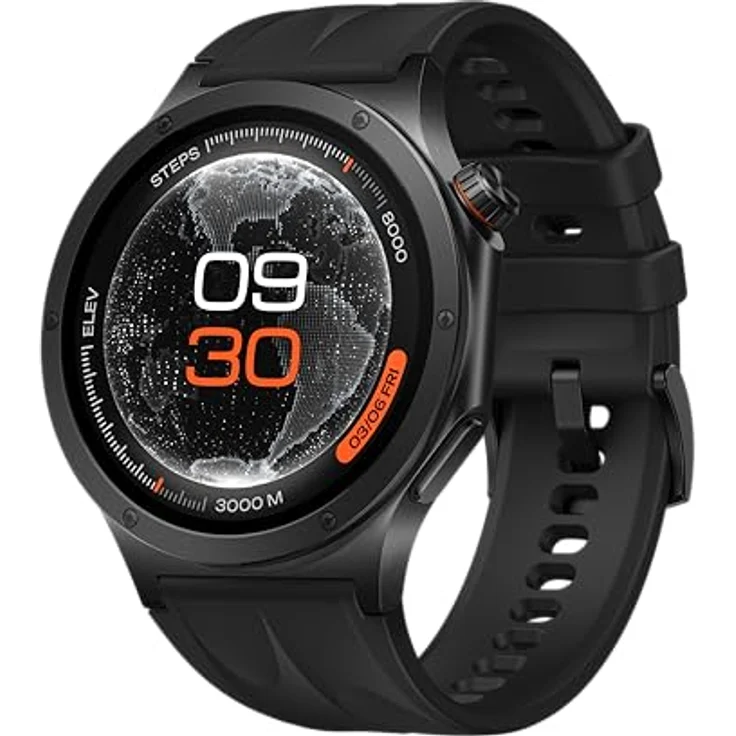 OPPO Watch X3 Smartwatch mit Wear OS, 1,5 Zoll AMOLED-Display, EKG, 16 Tage Akku, Dual-GPS, Titan-Saphirglas, wasserdicht IP69/5 ATM, Obsidian Black – Bild 3