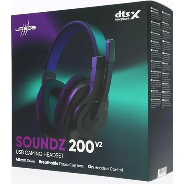 uRage Gaming-Headset SoundZ 200 V2, kabelgebundene Multi-Plattform Kopfhörer für PS5/PC, Over-Ear, in schwarz – Bild 4