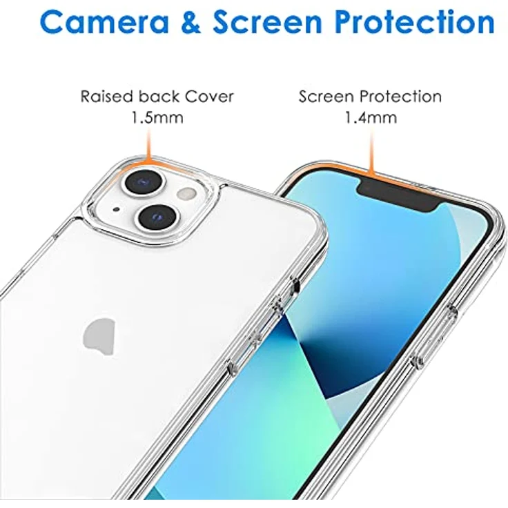 JETech Hülle für iPhone 13, Anti-Vergilbung, durchsichtig und kratzfest, maßgeschneidert mit Stoßdämpfung – Bild 5