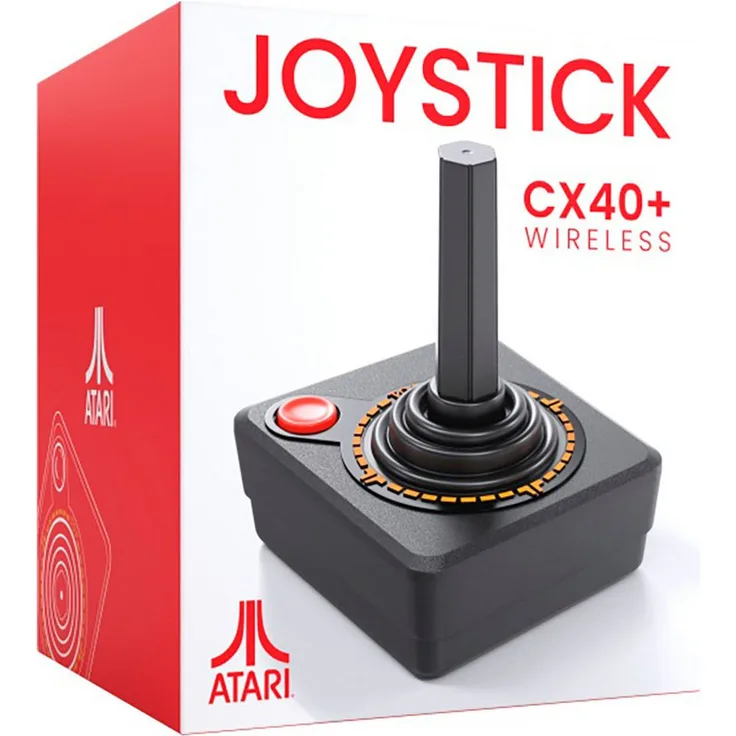 ATARI CX40+ Wireless Joystick, Atari Retro Konsole, kabellos, schwarz