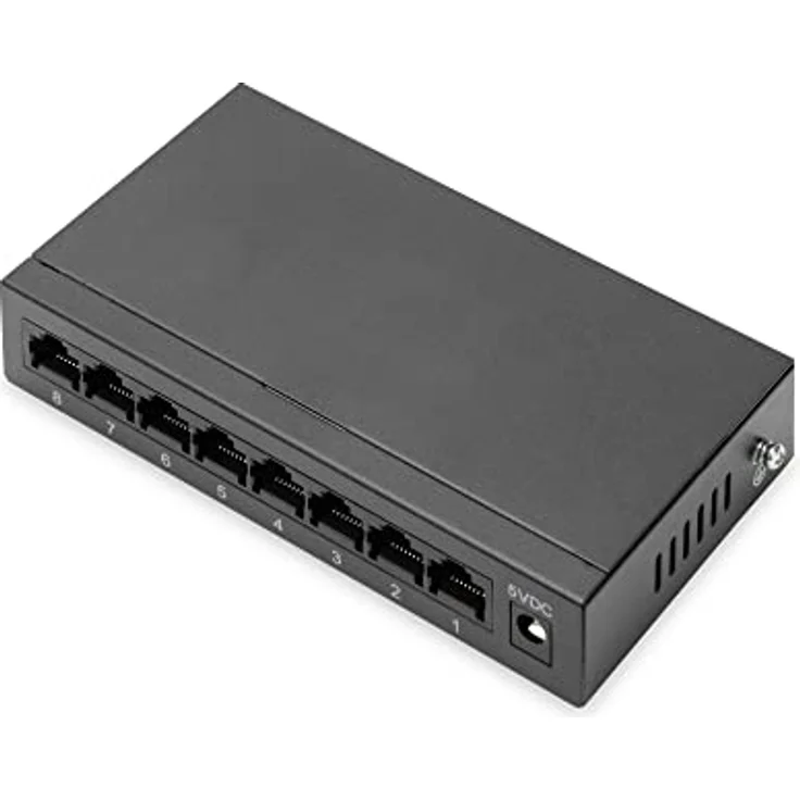 DIGITUS 8-Port Gigabit Switch, Desktop, Unmanaged, Metallgehäuse, 8 Port RJ 45 FE Switch 8 x 10/100 Mbit/s – Bild 5