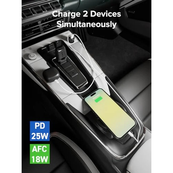 SBS 25W Auto Ladegerät, Ultra-Schnellladen mit Power Delivery (PD), Schwarz – Bild 8