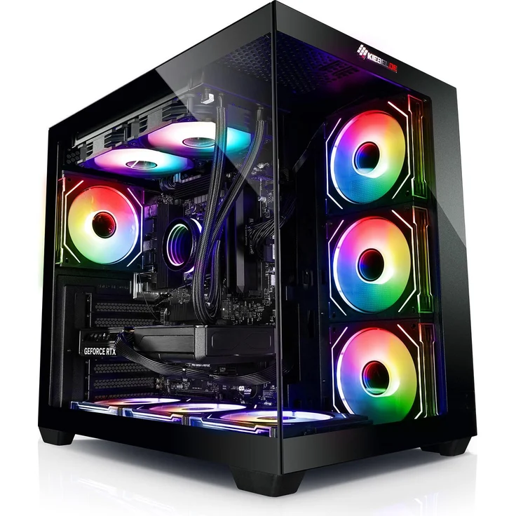kiebel.de Gaming PC Panorama, AMD Ryzen 7 5800X, 32GB DDR4, NVIDIA RTX 5070 12GB, 1TB SSD, Windows 11, inkl. 7 Effektlüfter