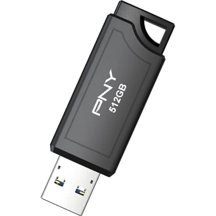 PNY Pro Elite V3 USB 3.2, USB Stick mit 512 GB, hohe Übertragungsraten bis zu 1000 MB/s, Metallgehäuse, schwarz – Bild 7