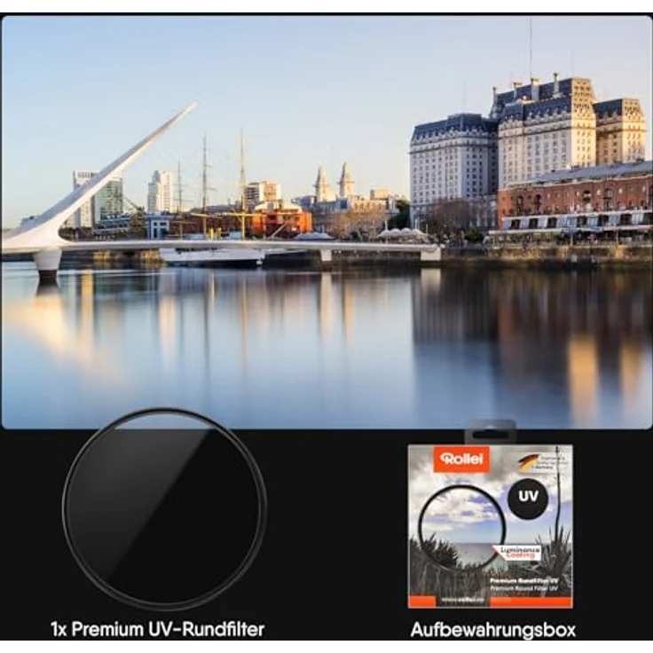 Rollei Premium Rundfilter UV 72 mm - UV Filter und Schutzfilter mit Aluminium-Ring aus Gorilla Glas mit spezieller Beschichtung - Größe: 72 mm – Bild 8