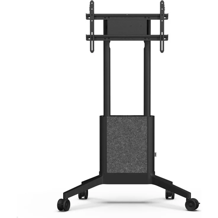 SMS Smart Media Solutions EVER350 Mobile Air Dark Soft, mobiler TV-Ständer für 85 Zoll Displays, tragfähig bis 100 kg, mit Rollen und Kabelmanagement