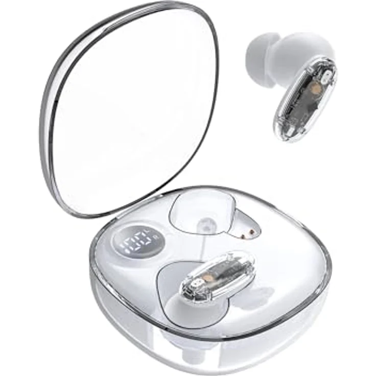 Mars Gaming MHIB2, Bluetooth 5.4 Kopfhörer mit 24 Stunden Akkulaufzeit, Immersivem Klang, ergonomischem Design und LED-Anzeige, Weiß – Bild 1