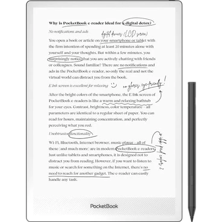 PocketBook InkPad One eBook-Reader, 10.3" Touchscreen, 32 GB, WLAN, schwarz – Bild 2