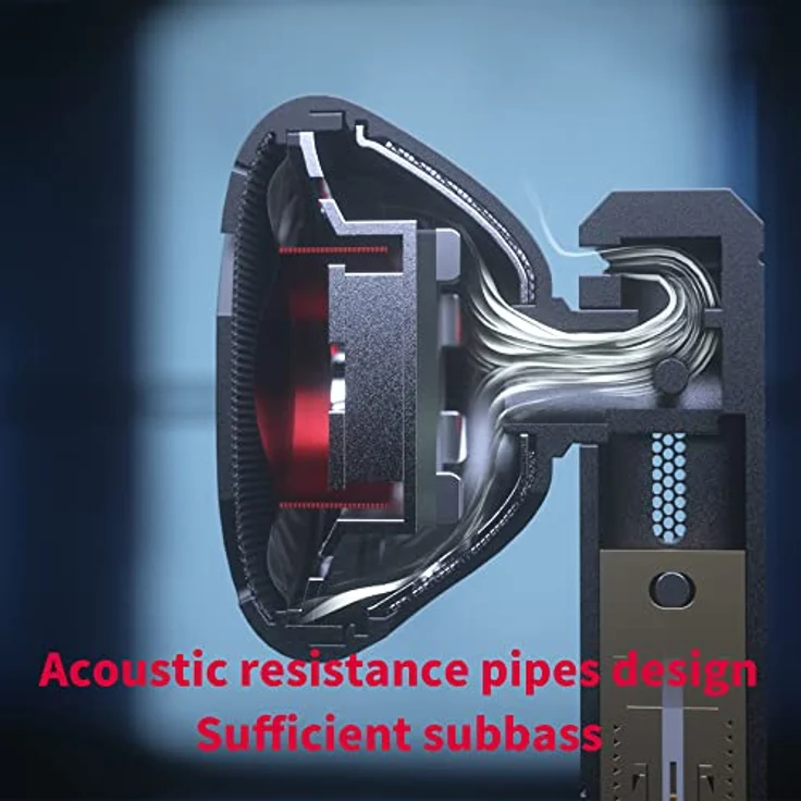 FiiO FF5 Earbuds Ohrhörer, dynamischer Treiber, Acoustic Resistance Pipe Design, Schwarz – Bild 6