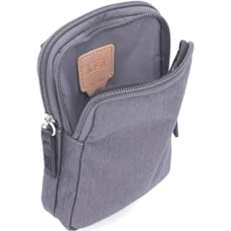 Jost Bergen Handytasche, 12 cm x 4 cm x 16 cm, dunkelgrau, 100% Polyester – Bild 6