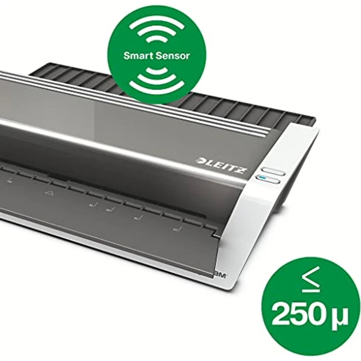 Leitz Laminiergerät, A3, Weiß Hochglanz-Anthrazit, Touch 2, iLam, 74744000 – Bild 3