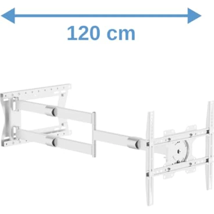 XTRARM TiTon 120 cm, TV Wandhalterung, drehen, rotieren, 40kg, VESA max.400x400mm weiß – Bild 3