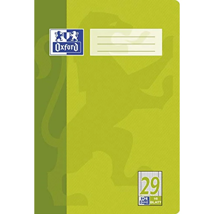 OXFORD Notizbuch Schulheft Lineatur 29, rautiert DIN A4, anisgrün, 16 Blatt, 90 g/m² Papier, abgerundete Ecken – Bild 2