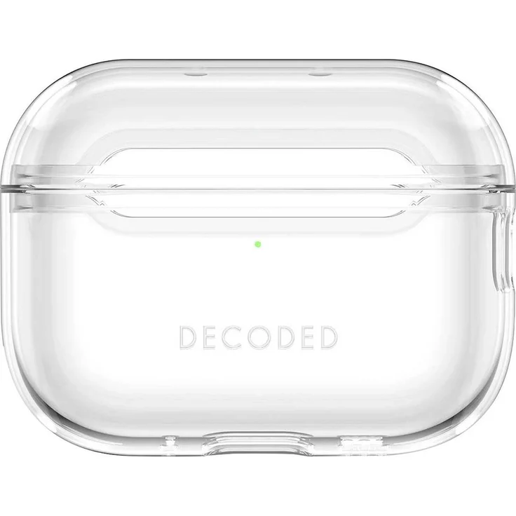 Decoded Silikonhülle AirPods Pro 3, Stossfeste Schutzhülle aus weich Flüssigsilikon, Transparent, kabellos und MagSafe kompatibel