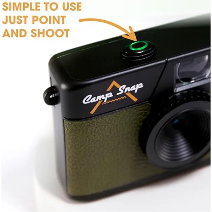 Camp Snap CS-V105 Retro Digitalkamera, 8MP, Vintage-Fotoeffekte, ohne Display, USB-C, SD-Slot, grün – Bild 5
