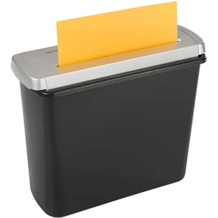 Genie 106 S silber Aufsatz-Aktenvernichter mit Teleskoparm für jeden Papierkorb (bis zu 6 Blatt, Streifenschnitt, inkl. Papierkorb) schwarz – Bild 2