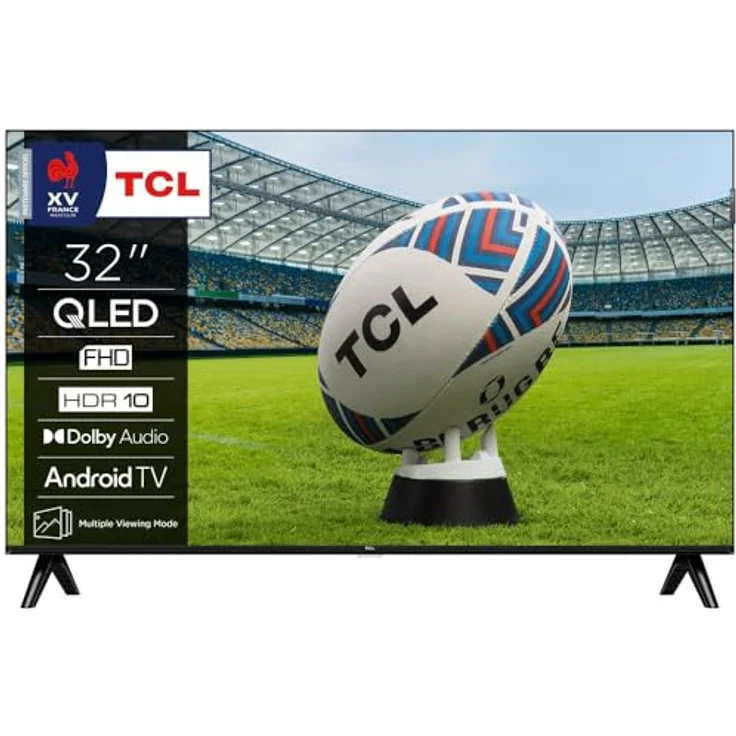 TCL 32S59K QLED 32'' Full HD Android TV mit Dolby Digital Plus und DVB-T2, Metallic – Bild 1