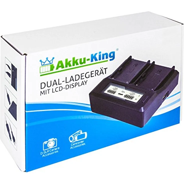 Dual Akku-Ladegerät kompatibel mit Nikon EN-EL12 - mit USB-Anschluss, LCD-Display und Kfz-Ladekabel - Schnellladegerät – Bild 5