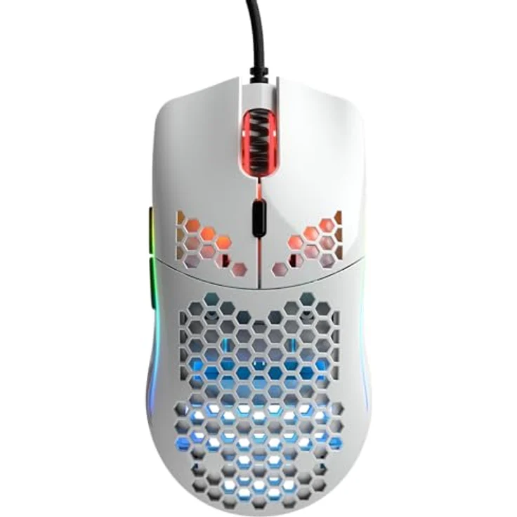 Glorious PC Gaming Race Model O Gaming-Maus mit Kabel, Weiß Glänzend – Bild 2