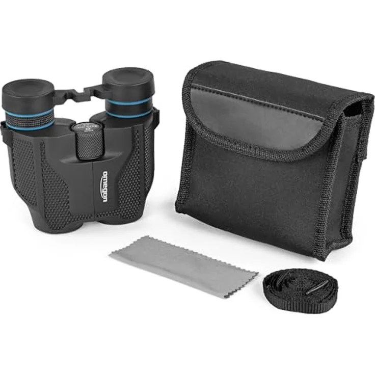 Omegon Curiosity 8x25 Fernglas, kompaktes Outdoor-Fernglas mit rutschfester Gummiarmierung und vollvergüteter Optik – Bild 7