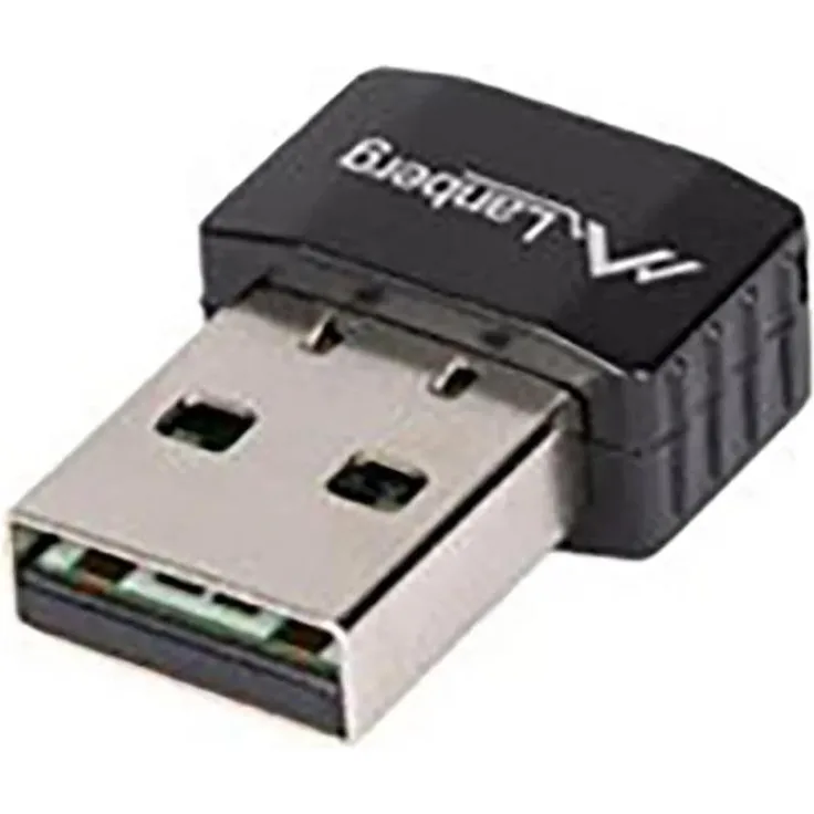 Lanberg NC-AX300-WI, Kabelloser WLAN-Stick, USB 2.0, Wi-Fi 6 (802.11ax), 300 Mbit/s, für Windows und Linux
