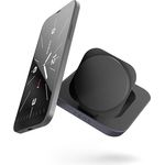 ZENS Magnetic Aluminium konvertibles kabelloses Ladegerät kompatibel mit MagSafe (15 Watt, Qi/MFi-zertifiziert, Netzteil mit Kabel inklusive) Schwarz