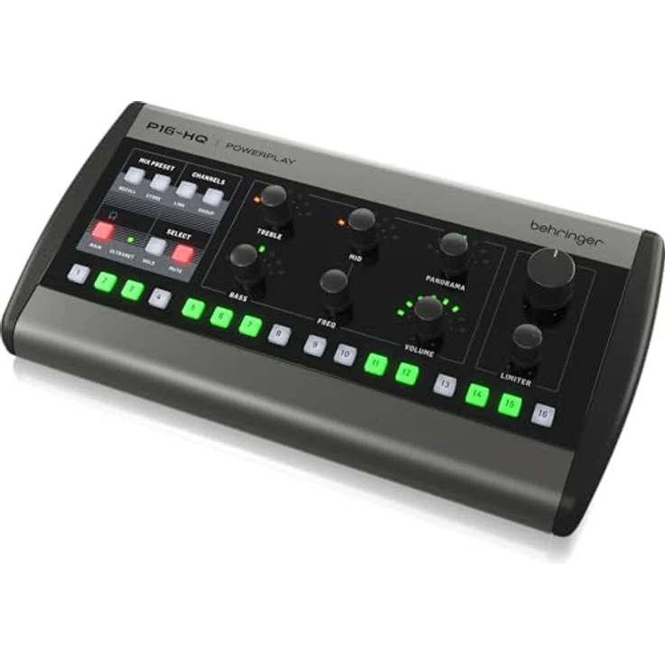 Behringer P16-HQ, Personal Monitoring Mixer mit hochwertiger D/A-Wandlung und präziser Klangregelung, 16 Kanäle – Bild 4
