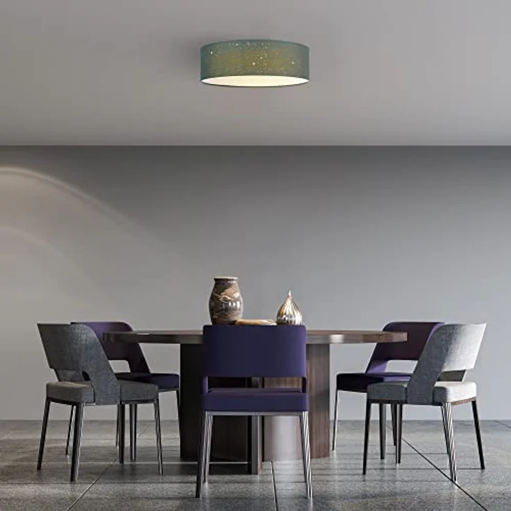 Navaris LED Deckenleuchte 40cm Dunkelgrün - Dimmbar, Farbtemperaturwechsel, Fernbedienung, 22W - Sternenhimmel Effekt für Wohnzimmer, Schlafzimmer und Kinderzimmer - Preisvergleich – Bild 5