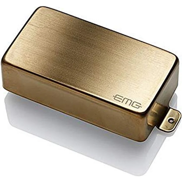 EMG EMG 85 Brushed Gold, Aktiver Humbucker Tonabnehmer für E-Gitarre in Halsposition, Medium Output, lötfreies Installationssystem, Alnico 5 Magnet – Bild 2