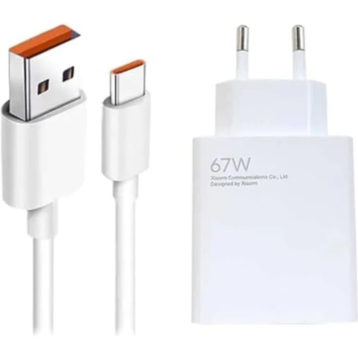 Xiaomi HyperCharge Combo Ladegerät 67 W, USB-Anschluss, USB-C-Kabel, intelligente Identifikation von Geräten, Weiß (ES-Version) – Bild 2