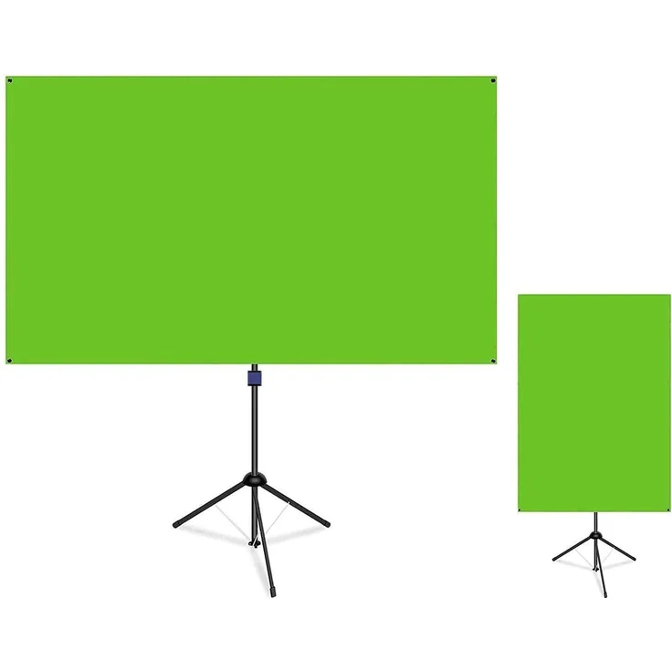 Reflecta Green Screen Stativ 200x114 cm (16:9), Chroma Key Leinwand, grün, tragbar und stabil für Videomaterialien