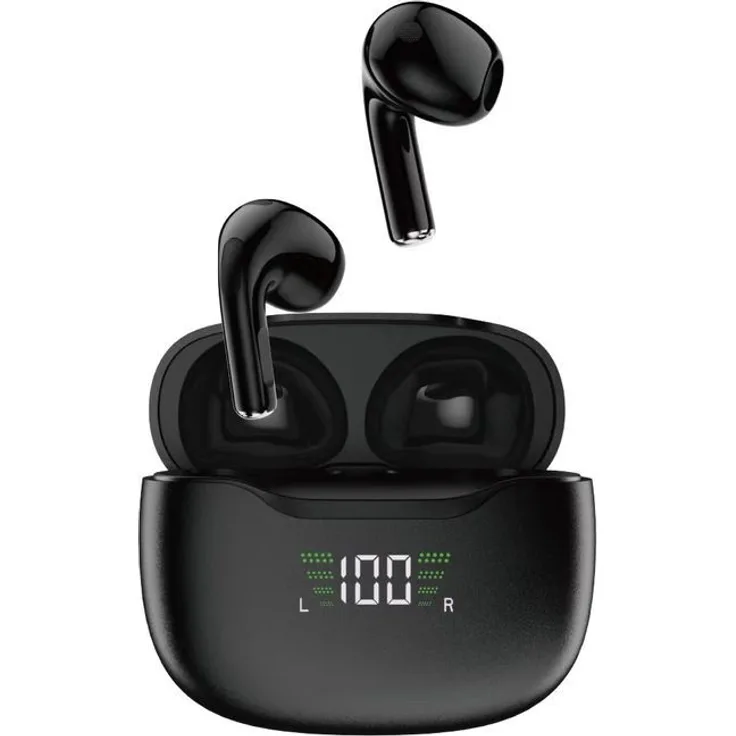 Dudao U15N TWS, kabellose Kopfhörer mit Ladecase, Bluetooth 5.1, bis 5 Stunden Wiedergabezeit, Schwarz