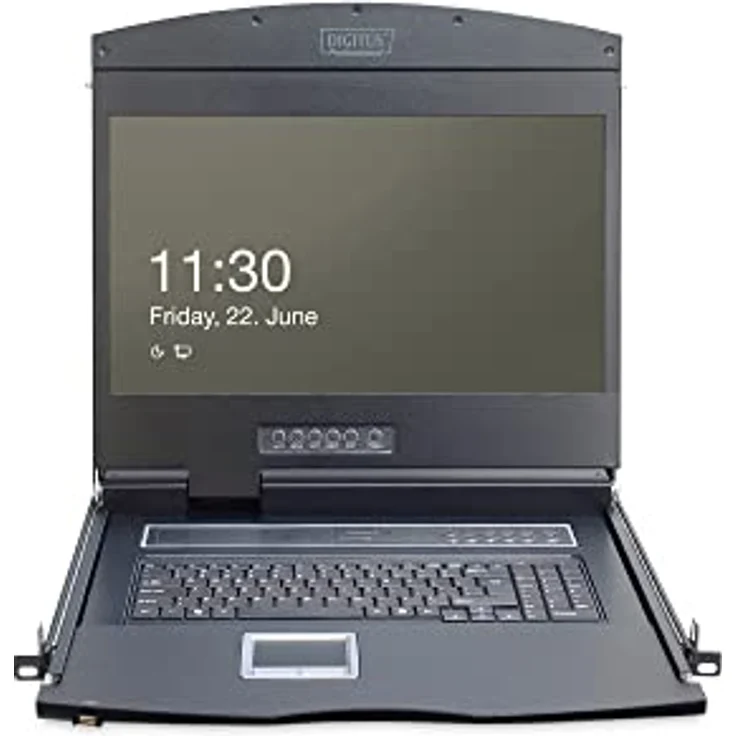 Digitus DS-72211-3FR KVM-Konsole, 19 Zoll VGA Monitor mit 1366 x 768 Pixel, 16 Port KVM Switch, modulare Bauweise – Bild 3