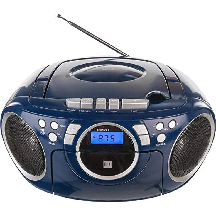 Dual P 70 Tragbares Radio mit UKW (FM), MW, CD-Player blau – Bild 4
