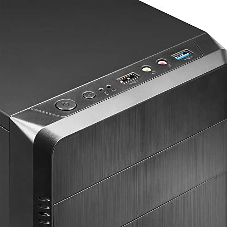 TACENS ANIMA ACM500, Mini Tower Micro ATX PC-Gehäuse mit 500 W Netzteil, USB 3.0, schwarzes Aluminium – Bild 4