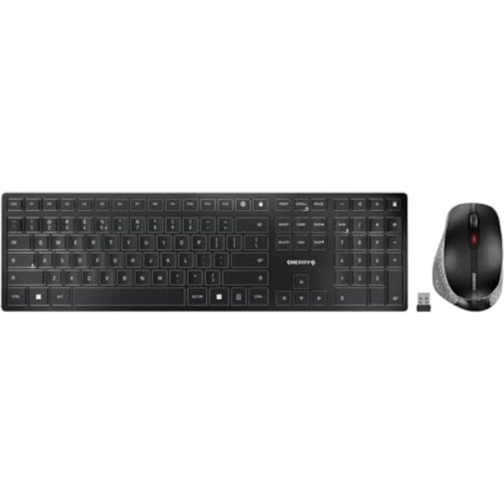 CHERRY DW 9500 SLIM KEYBOARD COMBO (Eng. Int., Kabellos), Tastatur, Grau, Schwarz – Bild 8