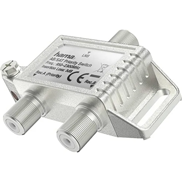 Hama 00205232 Kabelspalter oder -kombinator Kabelsplitter Silber