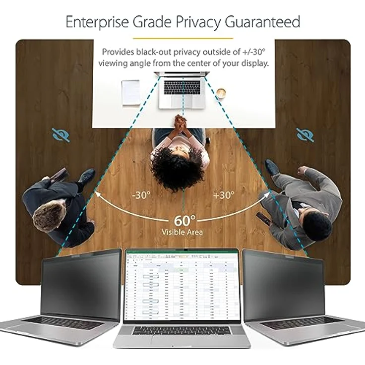 StarTech.com 14" MacBook Pro 21/23 Laptop Sichtschutzfolie, Spionfolie/Blickschutzfolie mit 51% Blaulichtreduktion, Notebook Daten-/Displayschutzfolie mit +/-30 Grad Blickwinkel (14M21-PRIVACY-SCREEN) – Bild 2