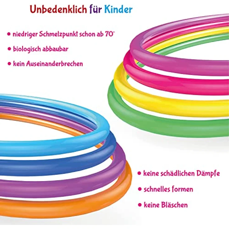 Filapen® 3D Stift PCL Filamente 1.75 mm, 100 Meter Packung, 15 Farben, biologisch abbaubar, geruchsneutral, Niedrigtemperatur-Filament – Bild 3