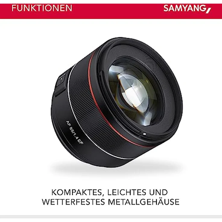Samyang AF 85mm F1.4 EF - 85mm Festbrennweite Autofokus Vollformat Objektiv für Canon Spiegelreflex DSLR Vollformat und APS-C Kameras mit Canon EF Mount, 77mm Filtergewinde – Bild 5