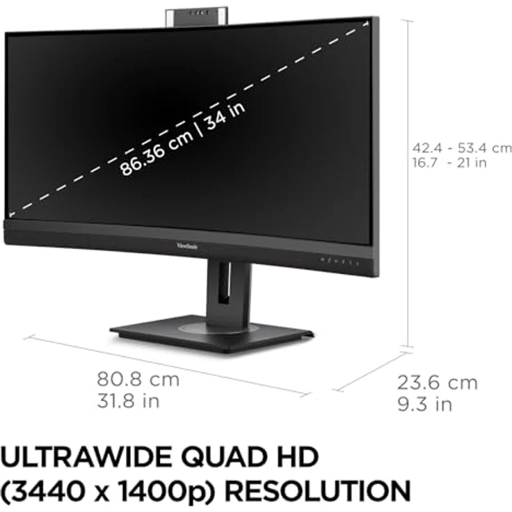 ViewSonic VG3457CV Curved Monitor 86,36 cm (34 Zoll) – Bild 7