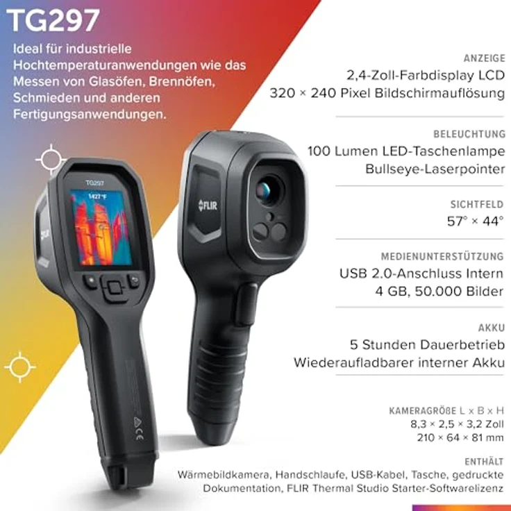 FLIR TG297 Industrielle Hochtemperatur-Wärmebildkamera – Bild 7