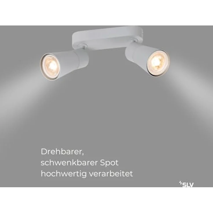 SLV PURI 2.0 CONE, Decken- und Wandleuchte in Grau, dreh- und schwenkbar, industrieller Look – Bild 2