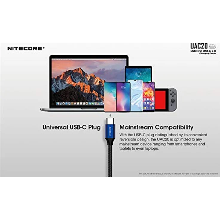 Nitecore USB Typ C Ladekabel, kompatibel mit Nitecore Lampen und Ladegeräten, universell für alle USB-C-Geräte – Bild 4