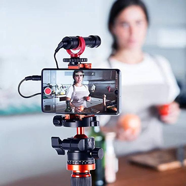 K&F CONCEPT CA02 Aluminium Multi-Schnellwechselplatte, 2 in 1 Kamera- und Handyhalterung, orange, kompatibel mit Stativen und verschiedenen Kameras – Bild 5