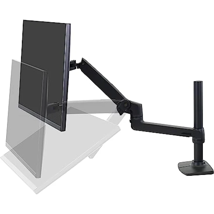 Ergotron LX Monitor Arm mit hoher Säule, Tischhalterung für Monitore bis 86,4 cm (34"), max. Traglast 11,3 kg, schwarz – Bild 6