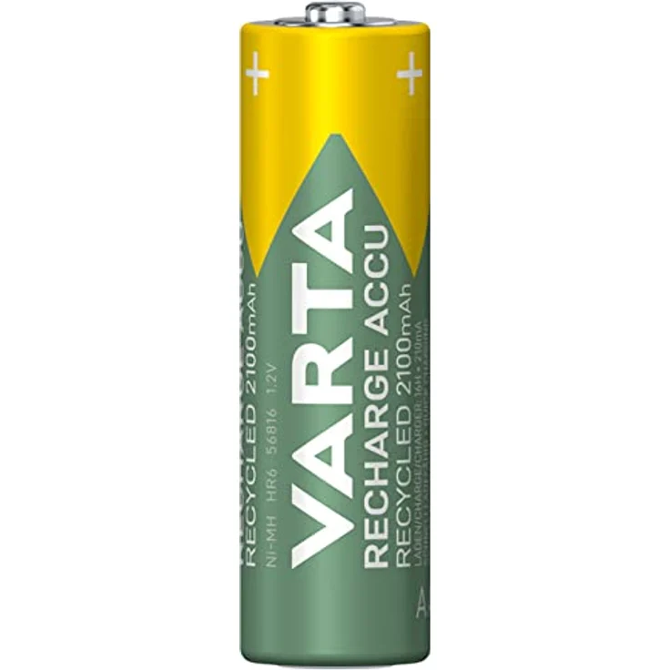 VARTA Batterien AA, wiederaufladbar, 6 Stück, Recharge Accu Recycled, Akku, 2100 mAh Ni-Mh, aus 21% recyceltem Material, vorgeladen, sofort einsatzbereit – Bild 3